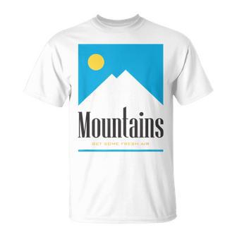 Mountains Get Some Fresh Good Air Cigarette T-Shirt - Monsterry UK