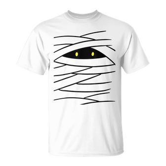 Mummy Costume Easy Haloween Boy Wrap Face Monster Eyes T-Shirt - Monsterry AU