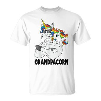 Muscle Grandpa Unicorn Old Pops Grandpacorn Granddad T-Shirt - Monsterry
