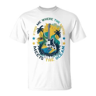 Music Ocean Quote For Musician Beach Lover Summer Vacation T-Shirt - Monsterry DE