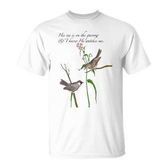 Musical Gospel Message Eye On The Sparrow T-Shirt - Monsterry UK