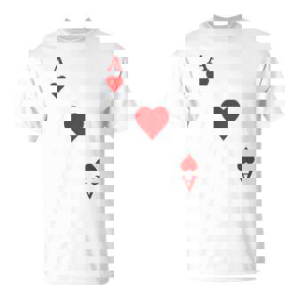Naipes As De Corazones Carnaval Disfraz Póker Camiseta unisex - Regaloses