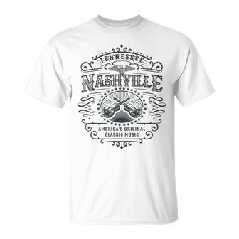 Nashville Music City Tennessee Vintage T-Shirt - Thegiftio UK