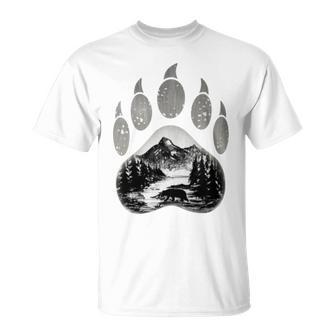 Native American Indian Bear Claws Mountain Animal T-Shirt - Monsterry