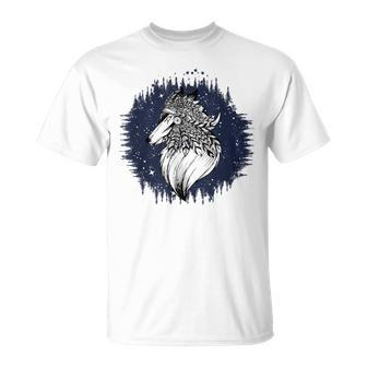 Native American Pride Wolf Protective Spirit And Starry Sky T-Shirt - Monsterry DE