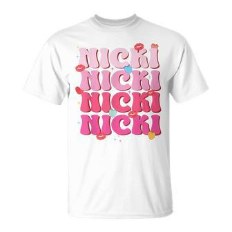 Nicki Personalized Name I Love Nicki Vintage T-Shirt - Seseable