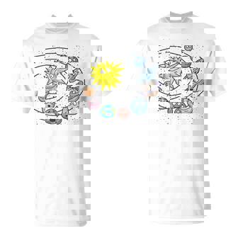 Niños Niños Sol Planeta Planetas Sistema Solar Camiseta unisex - Regaloses