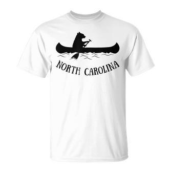 North Carolina Nc Bear Canoe T-Shirt - Monsterry
