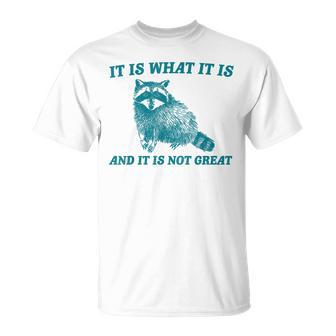 It Is What It Is And It Is Not Great Raccoon T-Shirt - Monsterry DE