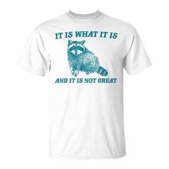 It Is What It Is And It Is Not Great Raccoon T-Shirt - Monsterry AU