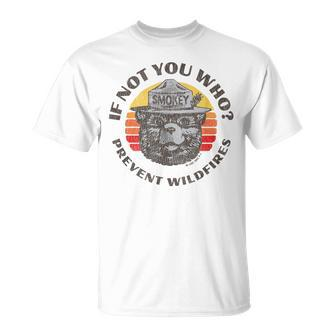 If Not You Who Vintage Smokey Bear 80S Sunset T-Shirt - Seseable