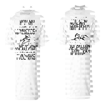 Not All Who Wander Are Lost Some Are Looking For Cool Rocks T-Shirt | Mazezy