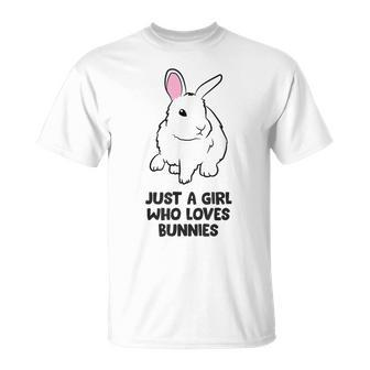 Nur Ein Mädchen Das Hasen Liebt T-Shirt - Seseable