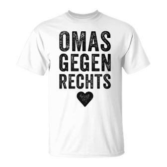 With 'Omas Agegen Richs' Anti-Rassism Fck Afd Nazis  T-Shirt - Seseable