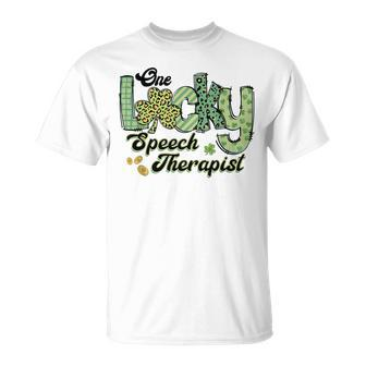 One Lucky Speech Therapist St Patrick Language Pathology Slp T-Shirt - Monsterry AU
