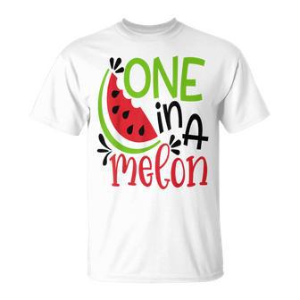 One In A Melon Adorable Cute Fun Summer Watermelon T-Shirt - Monsterry