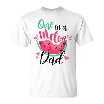 One In A Melon Dad Summer Birthday Party Matching Family T-Shirt - Monsterry UK