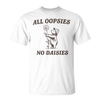 All Oopsies No Daisies Raccoon Meme Vintage T-Shirt - Monsterry
