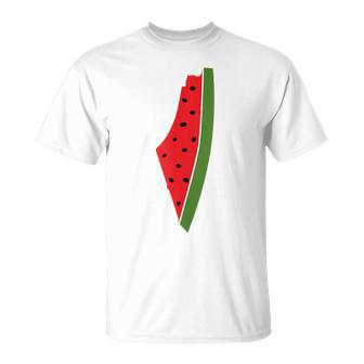 Palestine Peace Palestinian Watermelon T-Shirt - Monsterry