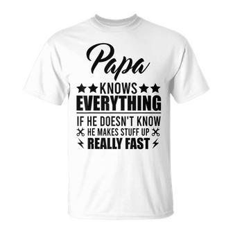 Papa Knows Everything Father's Day Vintage T-Shirt - Thegiftio UK