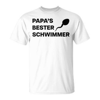 Papa's Bester Schwimmer X Lecker Bierchen Party Outfit T-Shirt - Geschenkecke