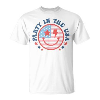 Party In The Usa 4Th Of July Preppy Smile Women T-Shirt - Monsterry DE