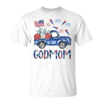 Patriotic Godmom 4Th July American 4Th 7 Family T-Shirt - Monsterry AU