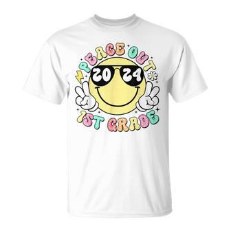 Peace Out 1St Grade Retro Smile Last Day Of School 2024 T-Shirt - Monsterry AU