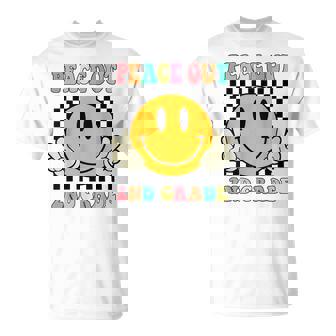 Peace Out 2Nd Grade Cute Groovy Last Day Of Second Grade T-Shirt | Mazezy
