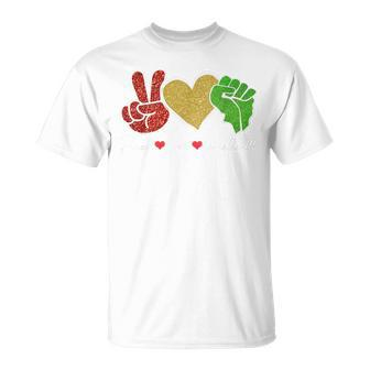 Peace Love Junenth 1865 Black Pride Freedom Women T-Shirt - Monsterry AU