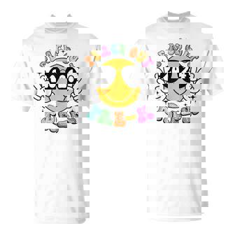 Peace Out Pre K 2024 Happy Last Day Of School Groovy T-Shirt | Mazezy