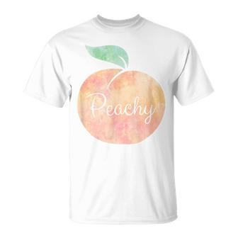 Peachy Watercolor Peach Fashion T-Shirt - Monsterry