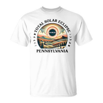 Pennsylvania Eclipse 40824 Retro Total Solar Eclipse 2024 T-Shirt - Monsterry DE