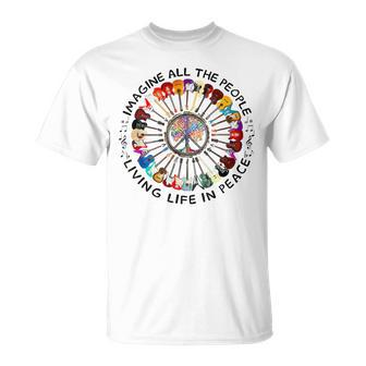 All The People Imagine Living Life In Peace T-Shirt - Monsterry CA