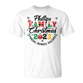 Phillips Family Name Christmas Matching Surname Xmas T-Shirt - Seseable