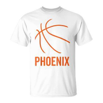 Phoenix Basketball B-Ball Vintage Sunset Silhouette Game Fan T-Shirt - Monsterry DE