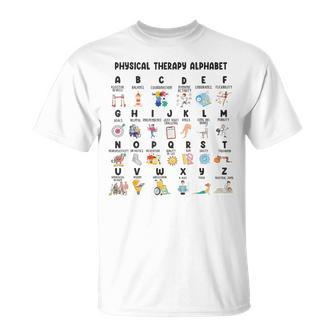 Physical Therapy Alphabet Physical Therapist Pt Life T-Shirt - Thegiftio UK