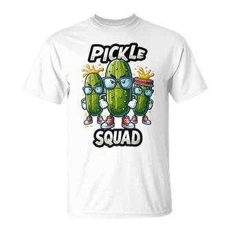 Pickle Squad Pickle Costume Vegan Cucumber Pickles T-Shirt - Monsterry