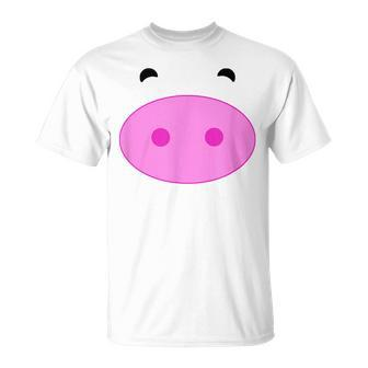 Pig Face Pink Pig Costume T-Shirt - Thegiftio UK