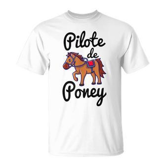 Pilote De Poney T Équitation Cheval T-Shirt - Cadeauxyz