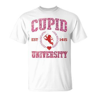 Pink Cupid University Valentines Day For Girls T-Shirt - Monsterry CA