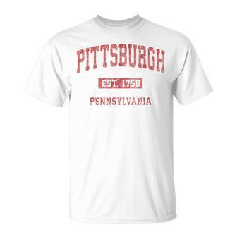 Pittsburgh Pennsylvania Pa Vintage Athletic Sports T-Shirt - Monsterry UK