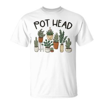 Plant Lover Gardener Pot Head Succulent T-Shirt - Monsterry AU