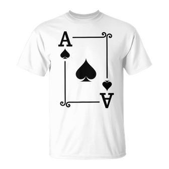 Playing Cards Costume Ace Spades Card Ace Card T-Shirt - Monsterry DE