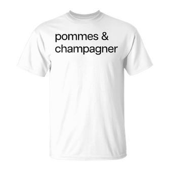 Pommes & Champagner X Liebe Champagne Frites Love Fun T-Shirt - Geschenkecke