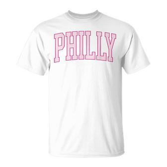 Preppy Varsity Pink Philly Philadelphia Pennsylvania Pa T-Shirt - Monsterry CA