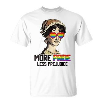 More Pride Less Prejudice Lgbt Gay Proud Ally Pride Month T-Shirt - Seseable