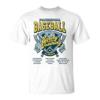 Professional Baseball Spring Training 2024 Florida Cities T-Shirt - Seseable