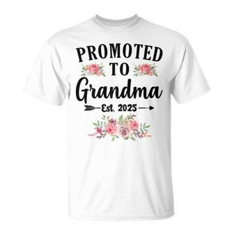 Promoted To Grandma 2025 Pregnancy Announcement T-Shirt - Monsterry CA