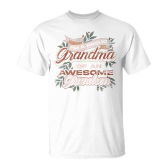 Im A Proud Grandma Of An Awesome Grandson Nana Grandma T-Shirt - Thegiftio UK